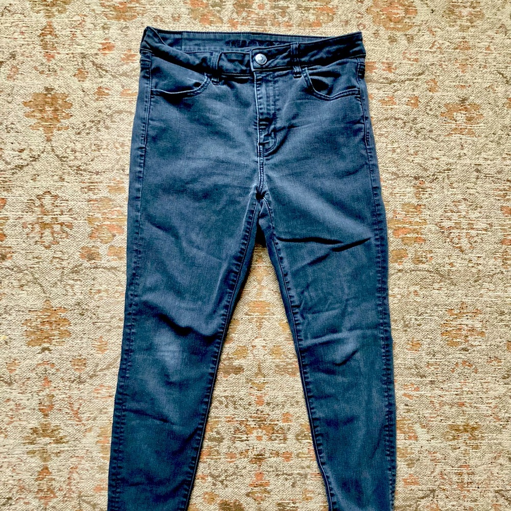 American Eagle Womens Black Jeggings 12 Short